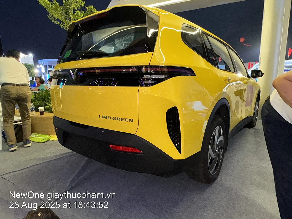 Mẫu VinFast Limo Green trưng bày tại Trung tâm Triển lãm Việt Nam