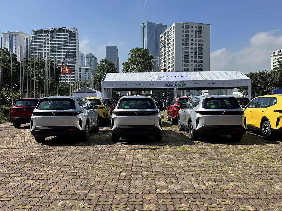 Các mẫu VinFast Limo Green tại Cung Quần Ngựa