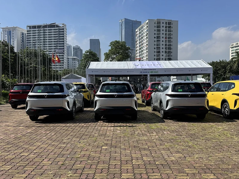Các mẫu VinFast Limo Green tại Cung Quần Ngựa
